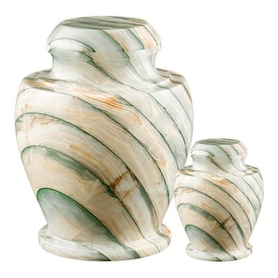 Carpel Green Onyx Marble Cremation Urns
